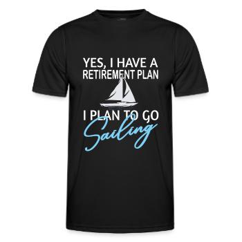 Régime de retraite De retraite Voile Pension Marin Capitaine Grand-père - T-shirt sport Homme - noir - Devant - AI Model Male 178 dark (178cm)