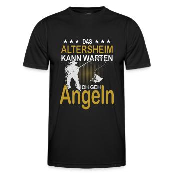 maison de retraite peut attendre retraite retraite retraite pêche grand-père - T-shirt sport Homme - noir - Devant - AI Model Male 178 dark (178cm)