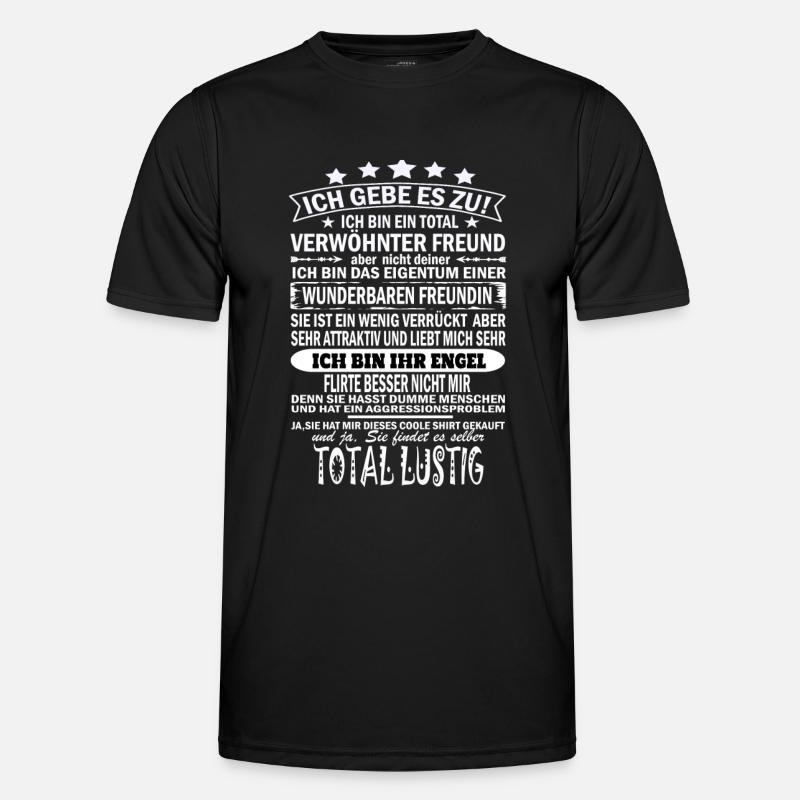Verwöhnter Ehemann Freund Mann Wunderbare Ehefrau - Männer Funktions-T-Shirt - Schwarz