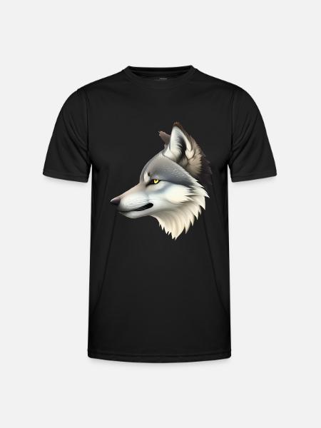 wolf - Men's Functional T-Shirt - black