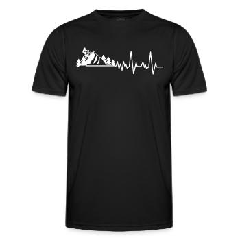 VTT VTT Mountain Biking - T-shirt sport Homme - noir - Devant - AI Model Male 178 dark (178cm)