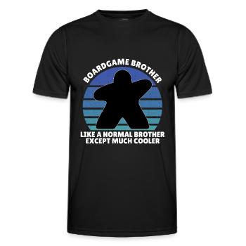 Boardgame brother except much cooler - T-shirt sport Homme - noir - Devant - AI Model Male 178 dark (178cm)