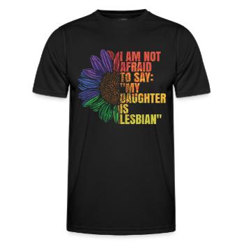 Meine Tochter ist lesbisch - Männer Funktions-T-Shirt - Schwarz - Vorne - AI Model Male 178 dark (178cm)