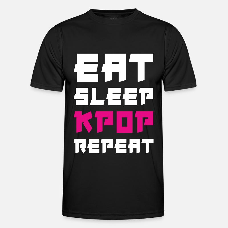 Eat Sleep K-Pop Repeat - Men's Functional T-Shirt - black