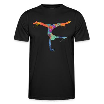 Gymnaste - T-shirt sport Homme - noir - Devant - AI Model Male 178 dark (178cm)