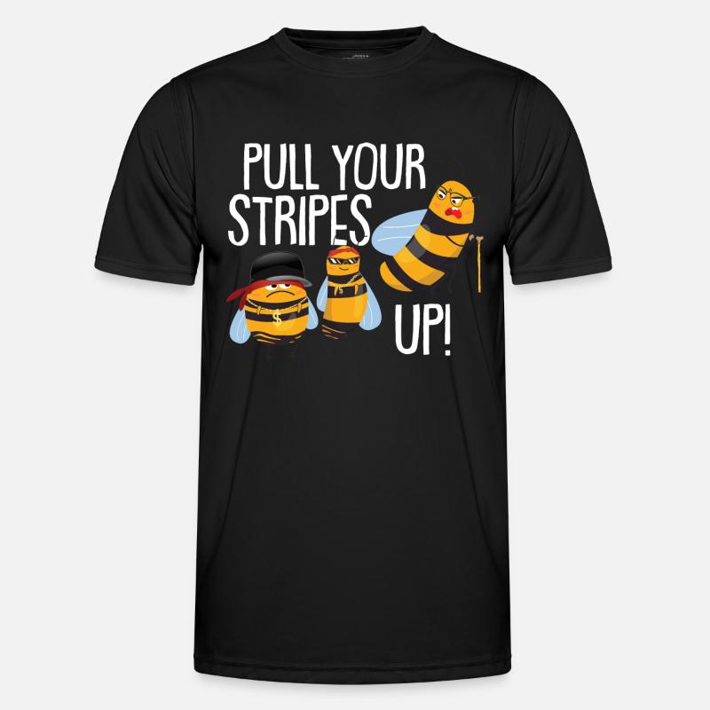 Pull Your Stripes Up! - Men's Functional T-Shirt - black