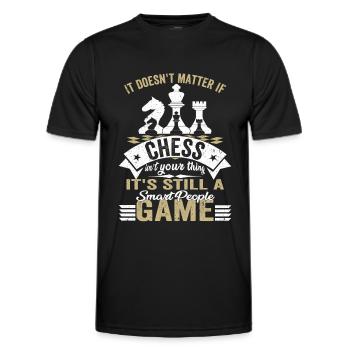 Schachspiel-Lustiges Schach Schachspiel - Männer Funktions-T-Shirt - Schwarz - Vorne - AI Model Male 178 dark (178cm)