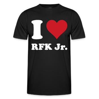 I Coeur RFK JR - T-shirt sport Homme - noir - Devant - AI Model Male 178 dark (178cm)