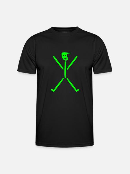 Stick figure funny - Men's Functional T-Shirt - black