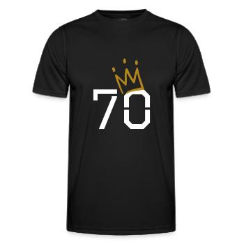 70th Birthday - Men's Functional T-Shirt - black - Front - AI Model Male 178 dark (178cm)