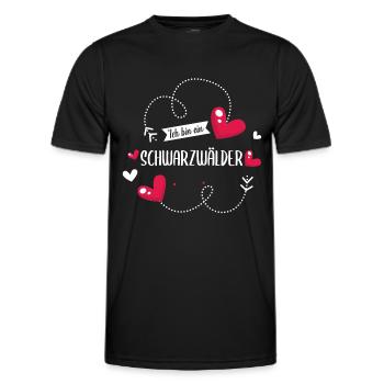 Schwarzwald Schwarzwälder Heimat Spruch - Männer Funktions-T-Shirt - Schwarz - Vorne - AI Model Male 178 dark (178cm)