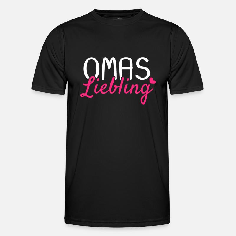Omas Liebling - Männer Funktions-T-Shirt - Schwarz
