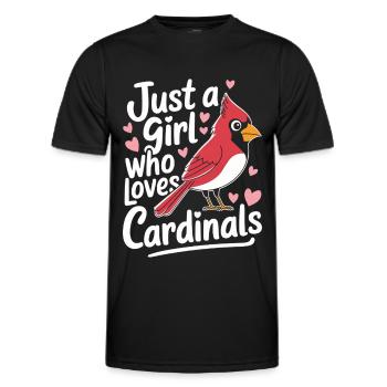 Kardinal Rotkardinal Vogel Roter Kardinal - Männer Funktions-T-Shirt - Schwarz - Vorne - AI Model Male 178 dark (178cm)