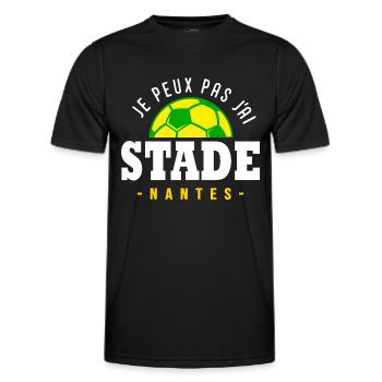Je peux pas j ai Stade Nantes football - T-shirt sport Homme - noir - Devant - AI Model Male 178 dark (178cm)