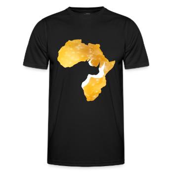 Rhino Afrika Africa - Männer Funktions-T-Shirt - Schwarz - Vorne - AI Model Male 178 dark (178cm)