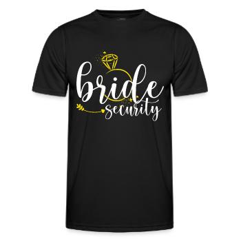 Bride Security Bachelorette Party - Men's Functional T-Shirt - black - Front - AI Model Male 178 dark (178cm)