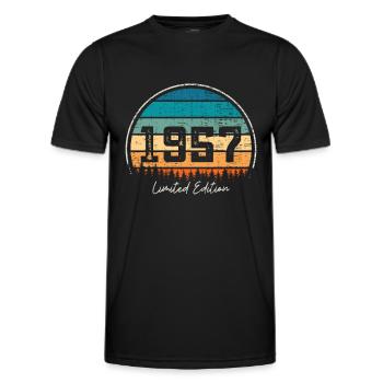 Vintage 1957 Limited Edition Retro - Men's Functional T-Shirt - black - Front - AI Model Male 178 dark (178cm)