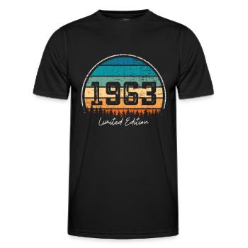 Vintage 1963 Limited Edition Retro - Men's Functional T-Shirt - black - Front - AI Model Male 178 dark (178cm)
