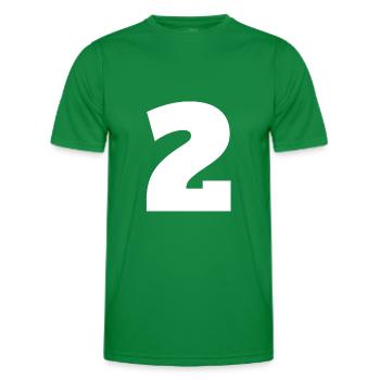 Number 2 Capital letters monogram - Men's Functional T-Shirt - kelly green - Front - AI Model Male 178 dark (178cm)
