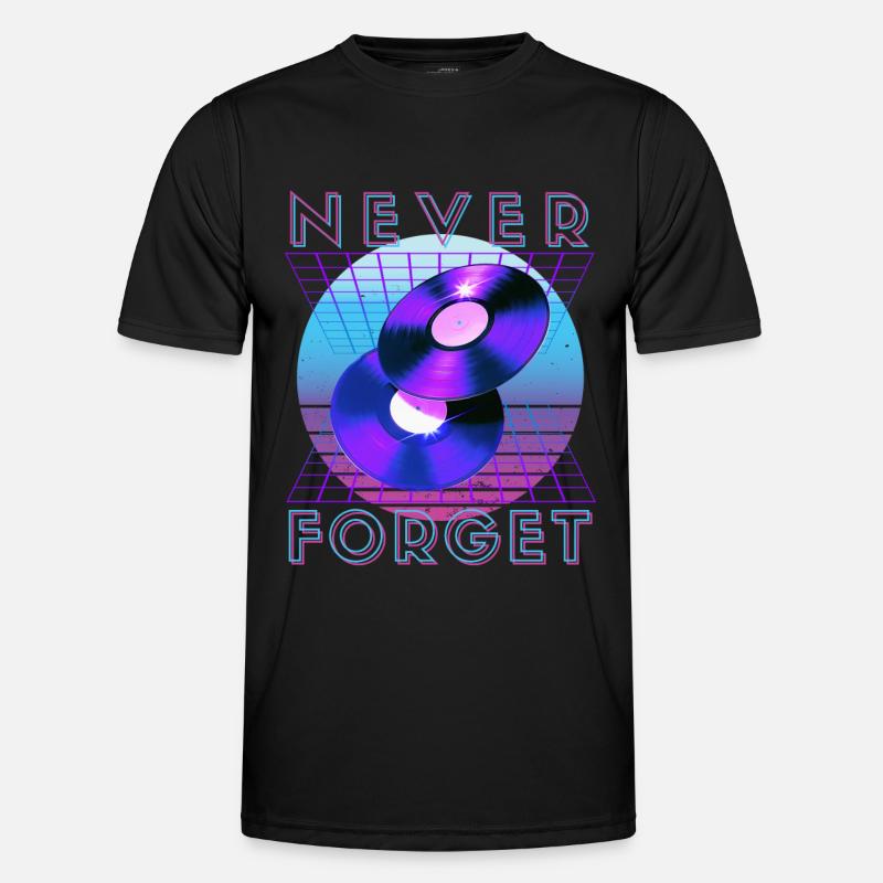 Never Forget Retro 80er 90er Nostalgie Männer Funktions-T-Shirt