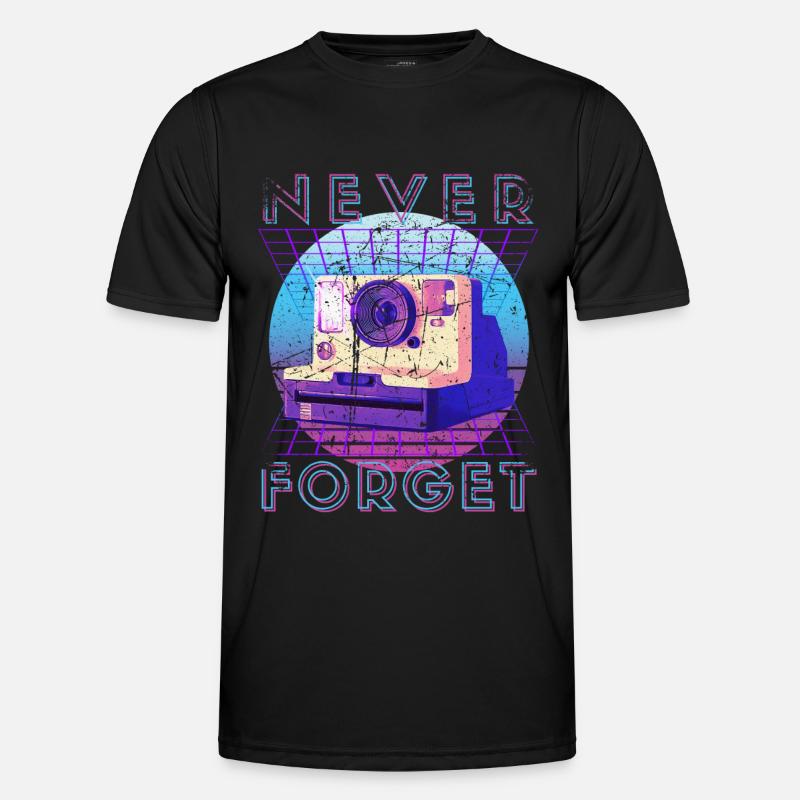 Never Forget Retro 80er 90er Nostalgie Männer Funktions-T-Shirt