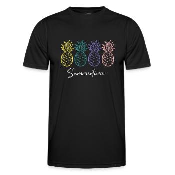 Summertime Summer Shirt Women Men - Men's Functional T-Shirt - black - Front - AI Model Male 178 dark (178cm)