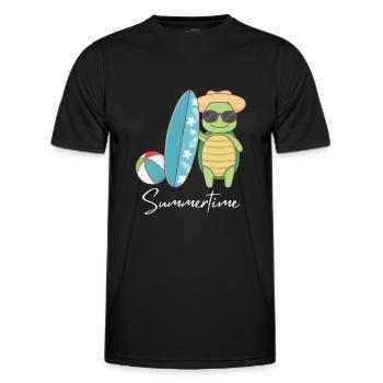 Summertime Summer Shirt Women Men - Men's Functional T-Shirt - black - Front - AI Model Male 178 dark (178cm)
