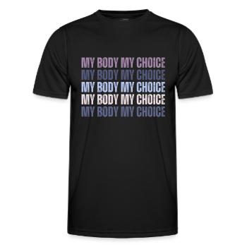 Mon corps Mon choix Pro Choice Féministe - T-shirt sport Homme - noir - Devant - AI Model Male 178 dark (178cm)