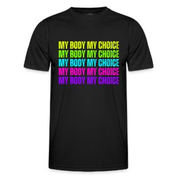 Mon corps Mon choix Pro Choice Féministe - T-shirt sport Homme - noir - Devant - AI Model Male 178 dark (178cm)
