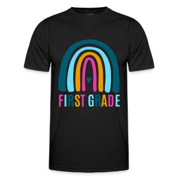 First grade teachers back to school - Men's Functional T-Shirt - black - Front - AI Model Male 178 dark (178cm)