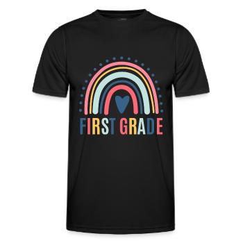 First grade teachers back to school - Men's Functional T-Shirt - black - Front - AI Model Male 178 dark (178cm)