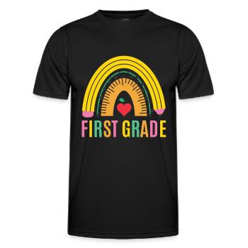 First grade teachers back to school - Men's Functional T-Shirt - black - Front - AI Model Male 178 dark (178cm)