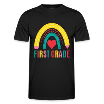 First grade teachers back to school - Men's Functional T-Shirt - black - Front - AI Model Male 178 dark (178cm)