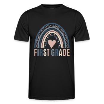 First grade teachers back to school - Men's Functional T-Shirt - black - Front - AI Model Male 178 dark (178cm)