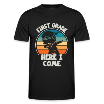 First grade teachers back to school - Men's Functional T-Shirt - black - Front - AI Model Male 178 dark (178cm)