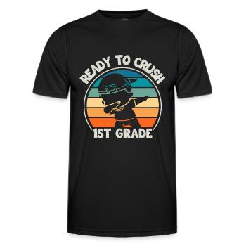 First grade teachers back to school - Men's Functional T-Shirt - black - Front - AI Model Male 178 dark (178cm)