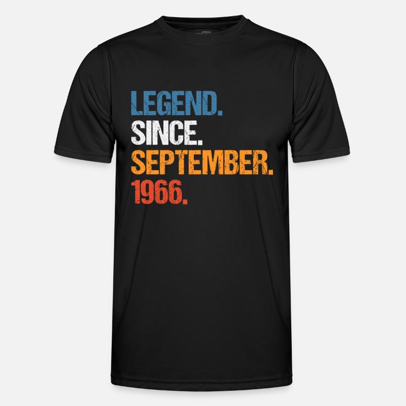 Legend Since September 1966 Birthday - Men's Functional T-Shirt - black
