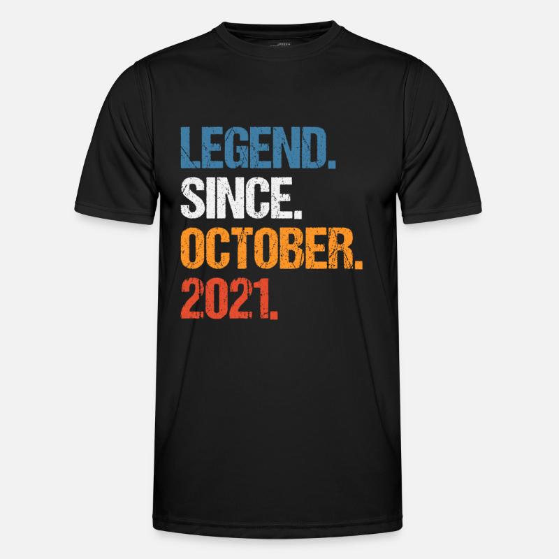 Legend Since October 2021 Birthday - Men's Functional T-Shirt - black