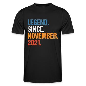 Legend Since November 2021 Geburtstag - Männer Funktions-T-Shirt - Schwarz - Vorne - AI Model Male 178 dark (178cm)