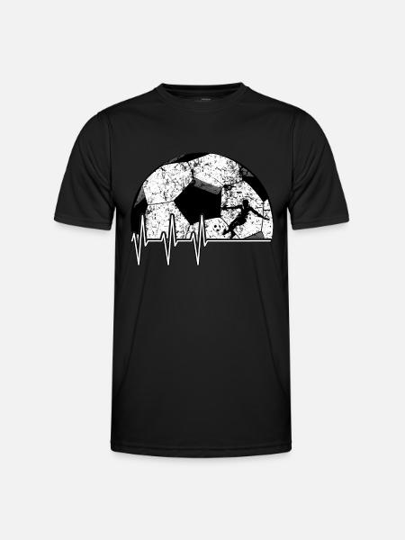 Live für den Fußball - Männer Funktions-T-Shirt - Schwarz