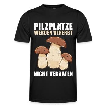 Pilzsammler Geschenk - Männer Funktions-T-Shirt - Schwarz - Vorne - AI Model Male 178 dark (178cm)