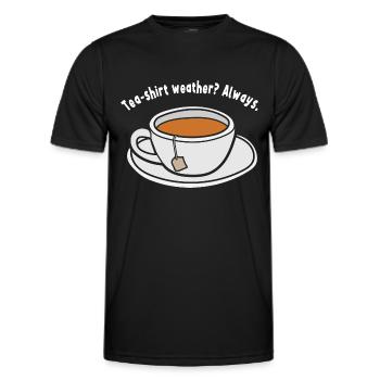 Thé Humour Sachet de thé Buveur de thé Drôle de thé - T-shirt sport Homme - noir - Devant - AI Model Male 178 dark (178cm)
