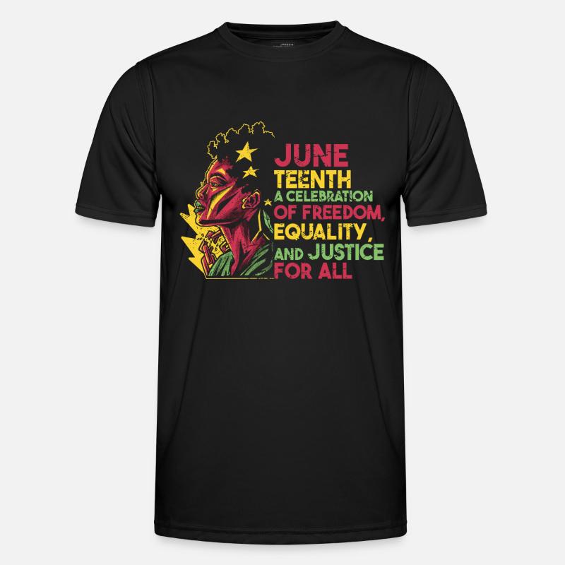 Juneteenth Schwarze Geschichte 19. Juni - Männer Funktions-T-Shirt - Schwarz