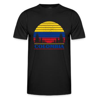 Kolumbien - Männer Funktions-T-Shirt - Schwarz - Vorne - AI Model Male 178 dark (178cm)