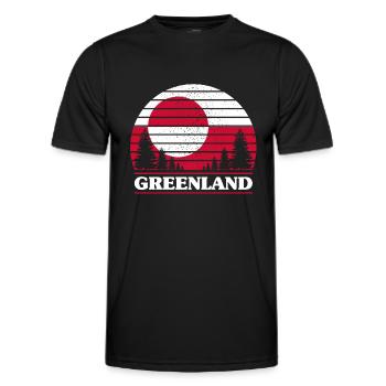 Greenland - Men's Functional T-Shirt - black - Front - AI Model Male 178 dark (178cm)