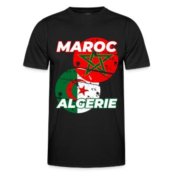 Morocco Algeria - Men's Functional T-Shirt - black - Front - AI Model Male 178 dark (178cm)