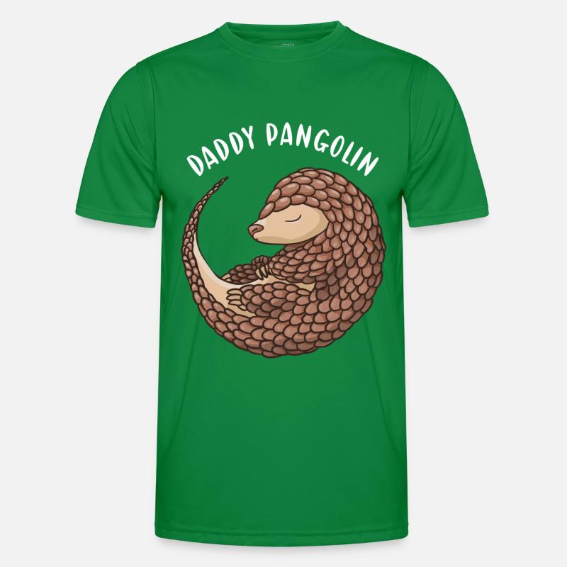Daddy Pangolin Männer Funktions-T-Shirt