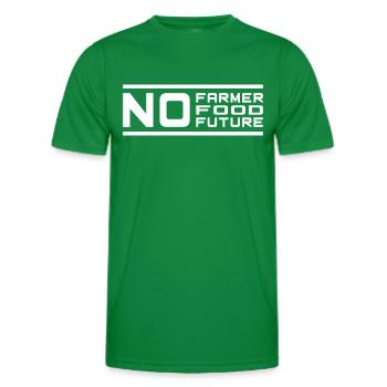 Protestation contre la manifestation No Farmer No Future Farmers - T-shirt sport Homme - vert - Devant - AI Model Male 178 dark (178cm)