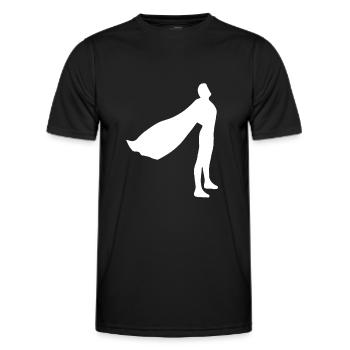 SUPERHERO - Super Papa Hero Daddy Father's Day - Men's Functional T-Shirt - black - Front - AI Model Male 178 dark (178cm)
