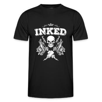 Tattoo Inked - Tattooed & proud of it - Men's Functional T-Shirt - black - Front - AI Model Male 178 dark (178cm)
